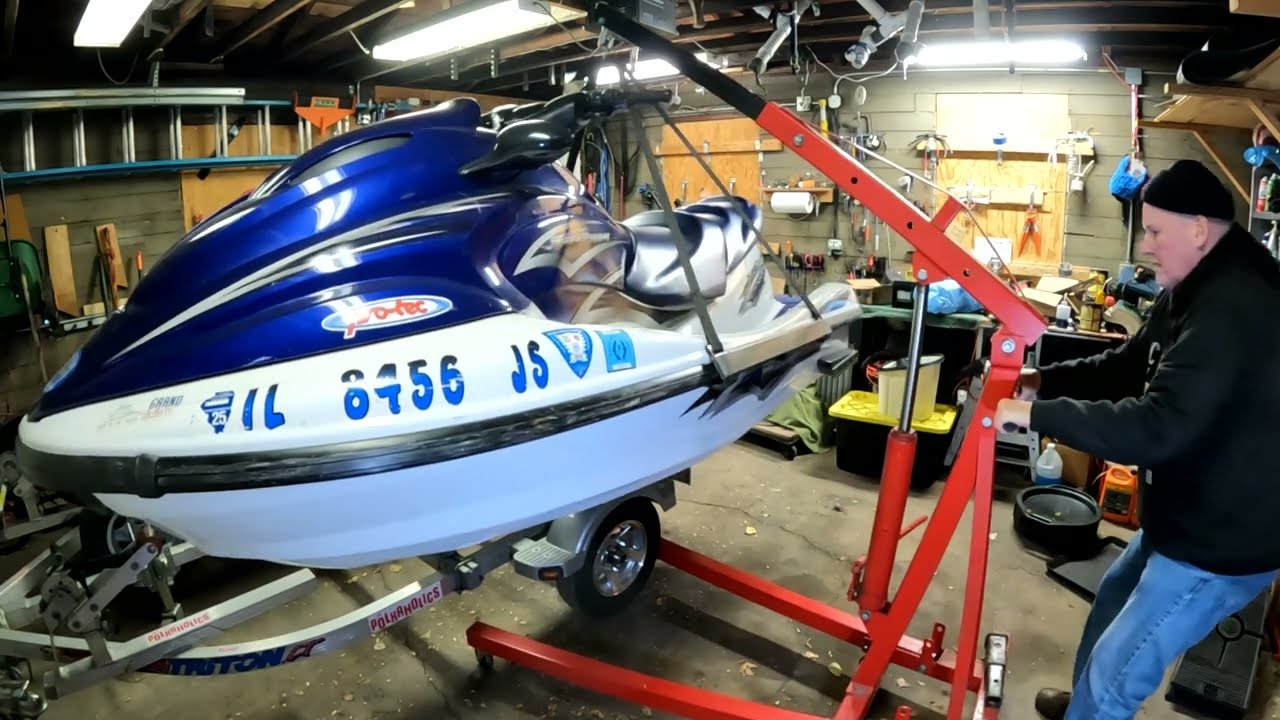 Lifting Jetski Off Trailer Onto Stand