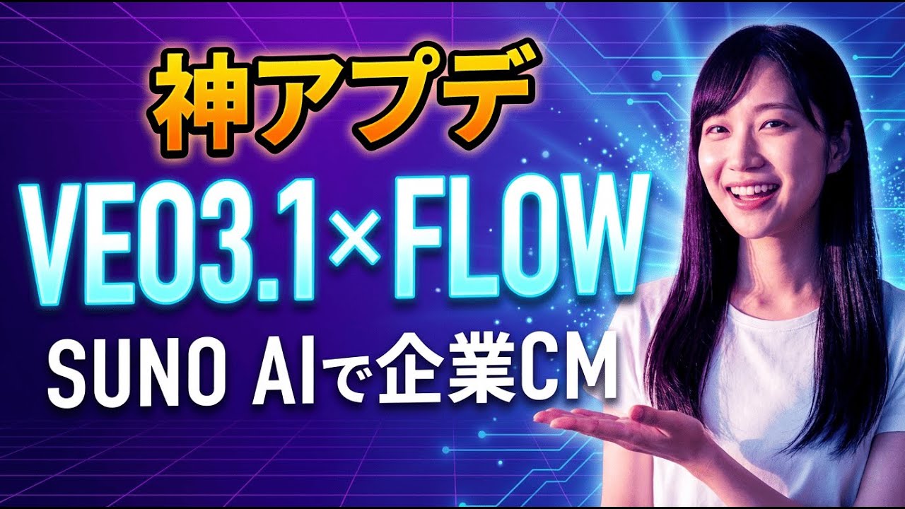 【神アプデ】VEO 3.1×FLOW×SUNO AI｜動画生成AIで記憶に残る企業CMを作る方法