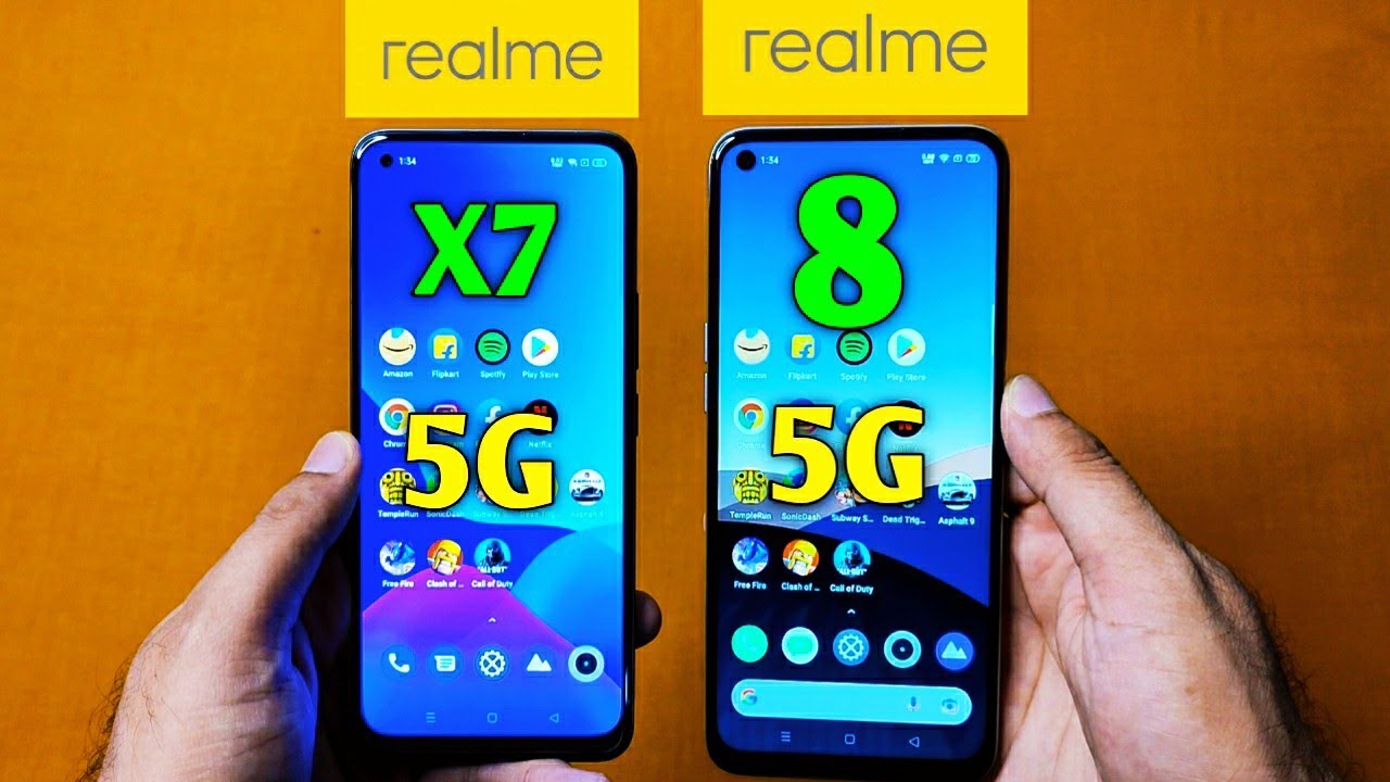 Realme 8 5G vs Realme X7 Speed Test & Camera Comparison |