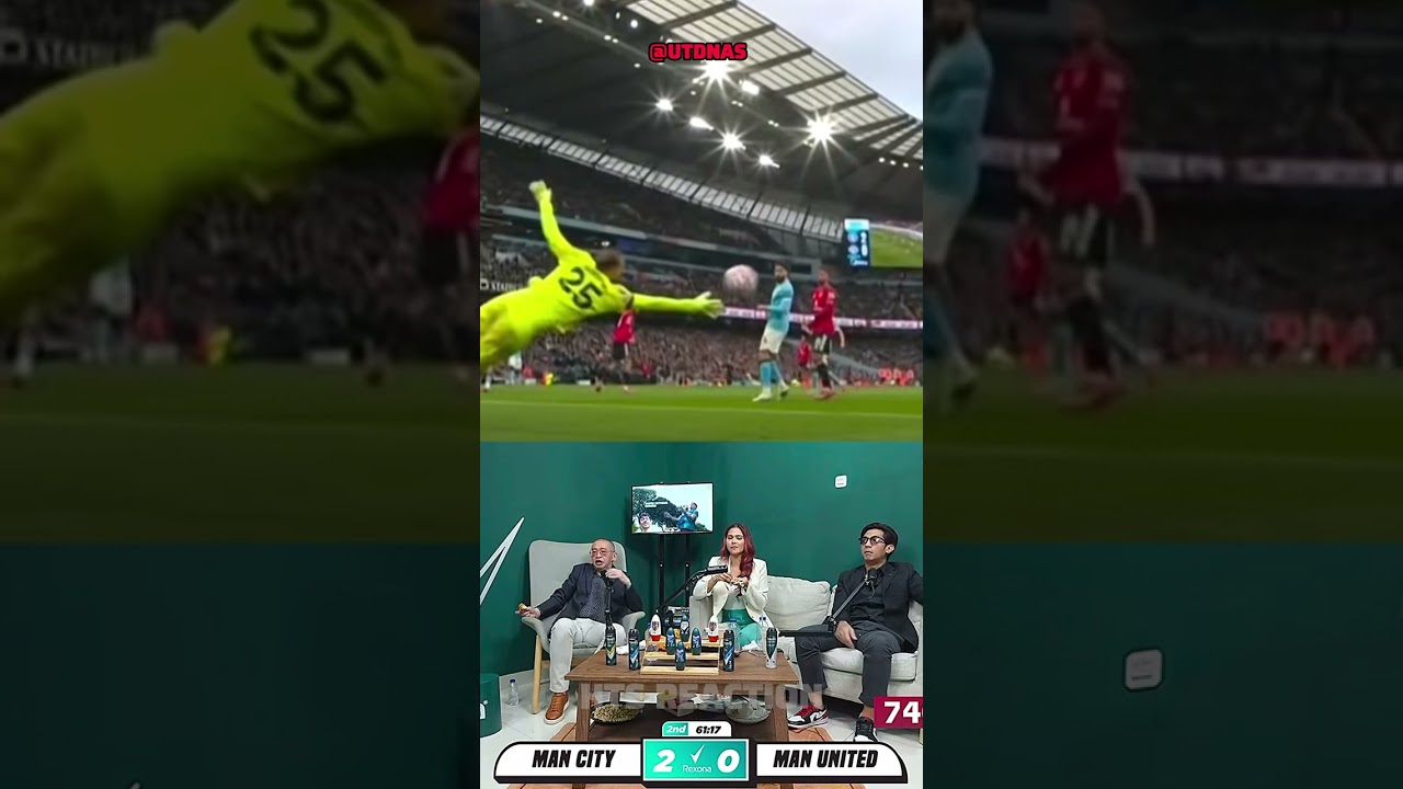 Reaksi Coach Justin Lihat Save Donnaruma vs MU 🔥 #donnaruma #debut #mancity #manchesterunited 