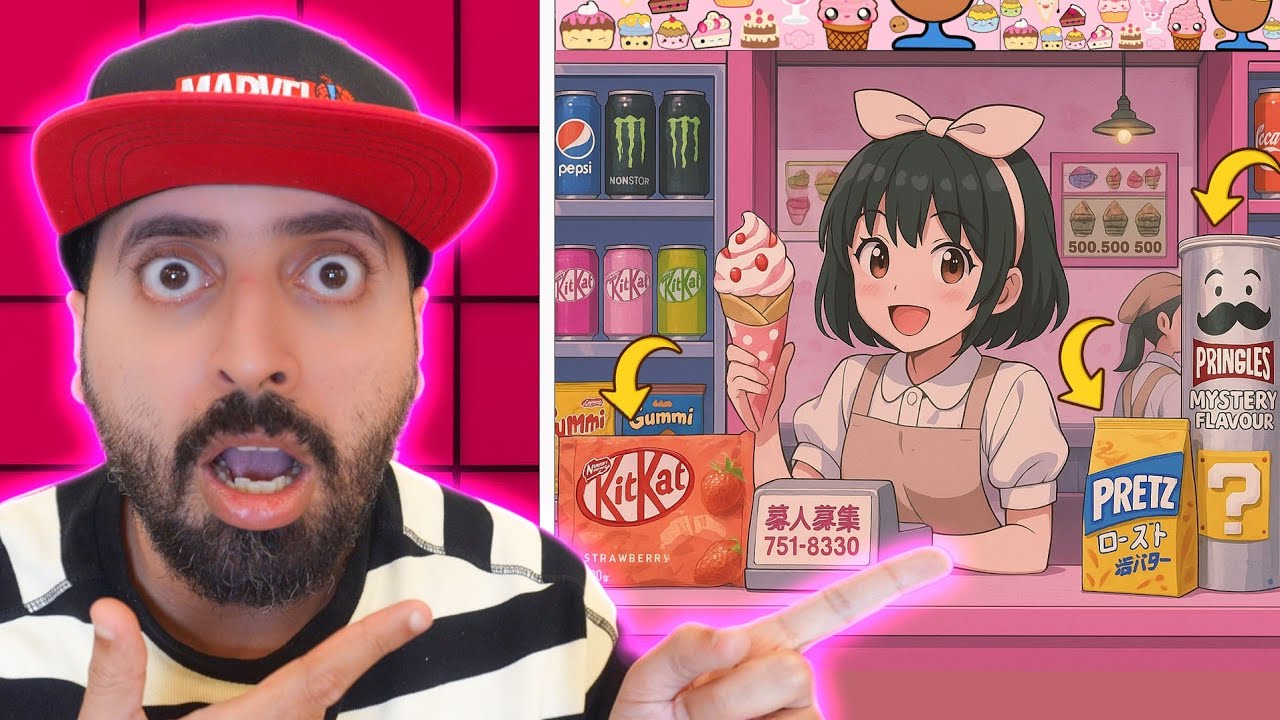 😱🇯🇵  أغرب منتجات يابانية لازم تجربها! برينقلز ماريو وكتكات الفراولة وبريتز المحقق كونان🔥