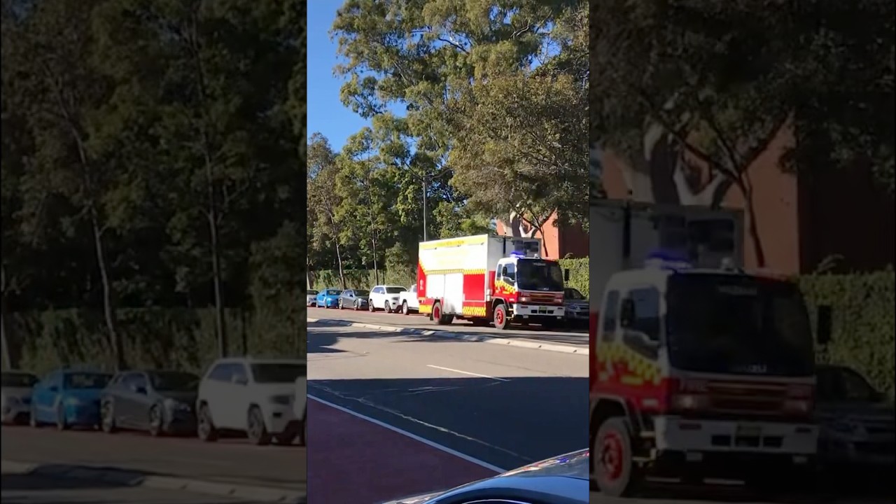 #fireandrescue HAZMAT trucks respond to a factory fire 🚒 | #shorts #firetruck #sydney
