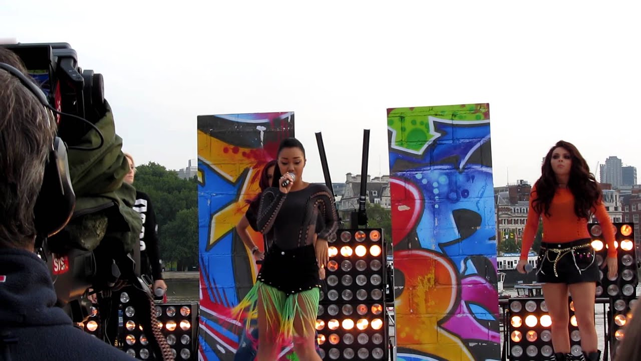 Little Mix at Daybreak singing Wings
