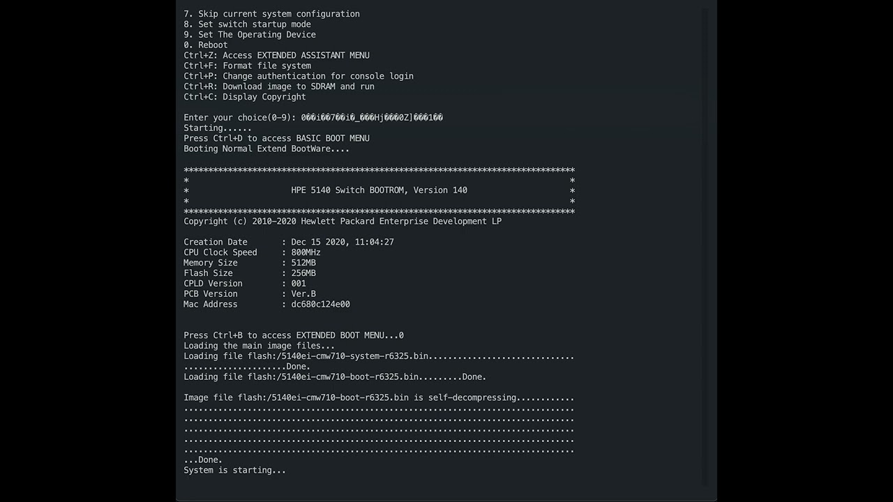 Factory Reset Comware 5140EI