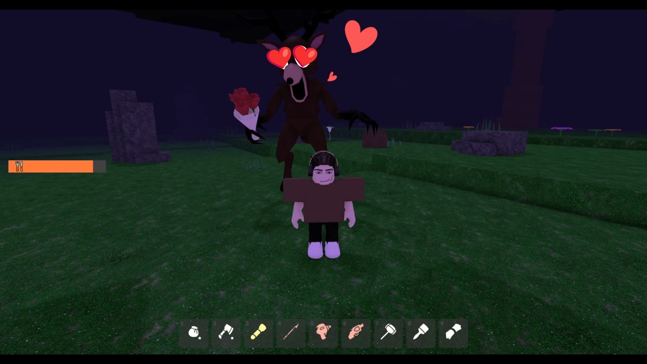 I Gave a Bouquet of Flowers to a Deer in 99 Nights in the Forest ROBLOX