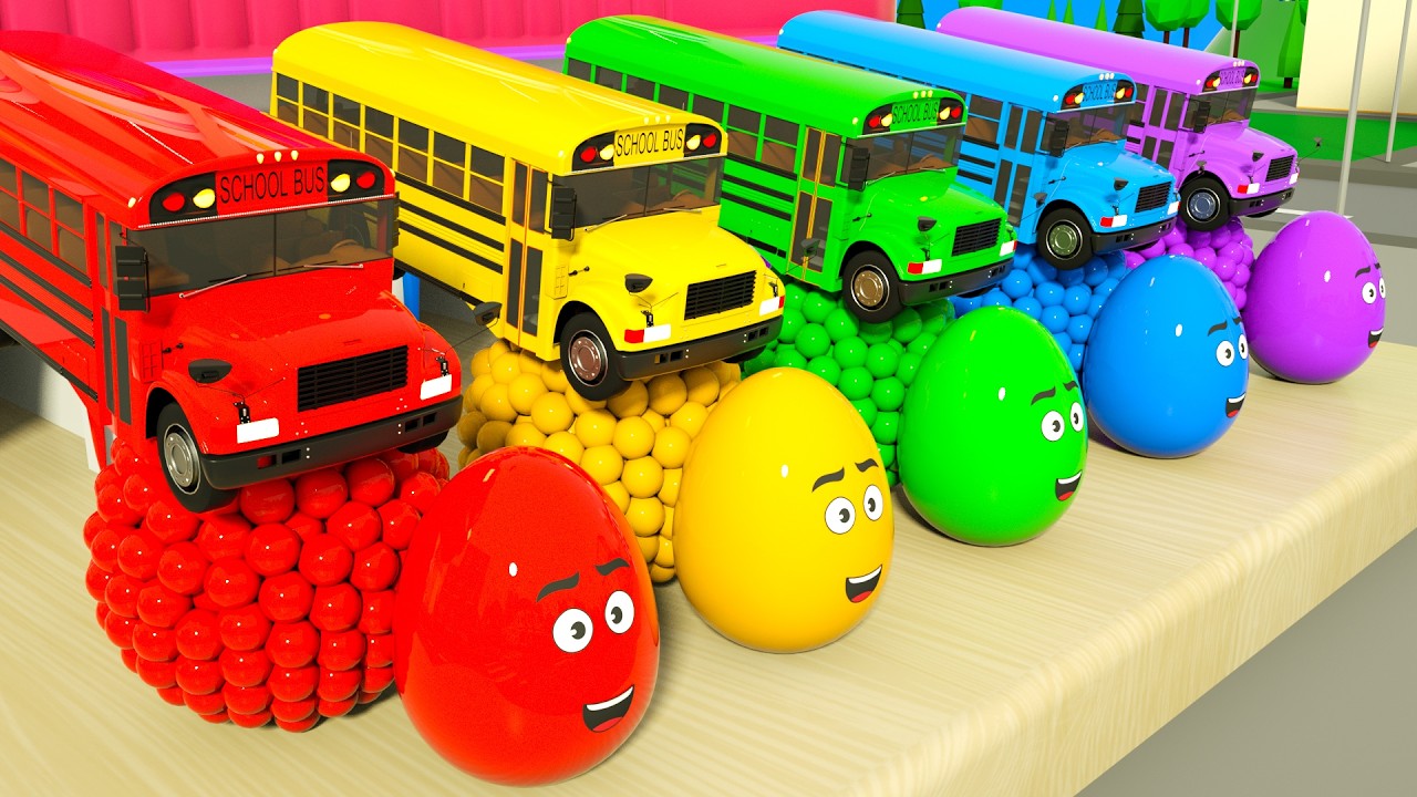 Las Ruedas Del Autobús + Canción del tiburón bebé - Encuentra el color adecuado + Más | DuZoo