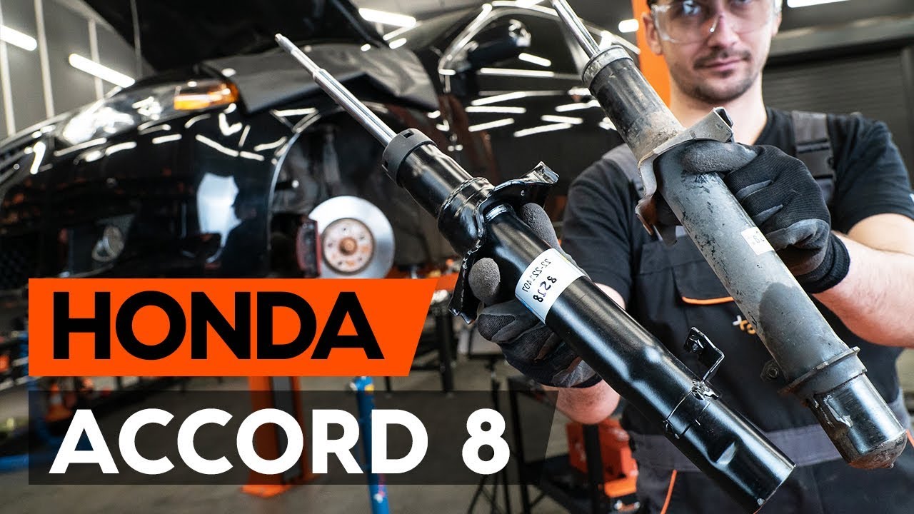 Cómo cambiar los puntal amortiguador delantero en HONDA ACCORD 8 (CU2) [INSTRUCCIÓN AUTODOC]