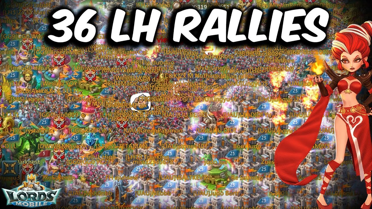 36 LH Rallies Vs Kingdom 17 - Lords Mobile
