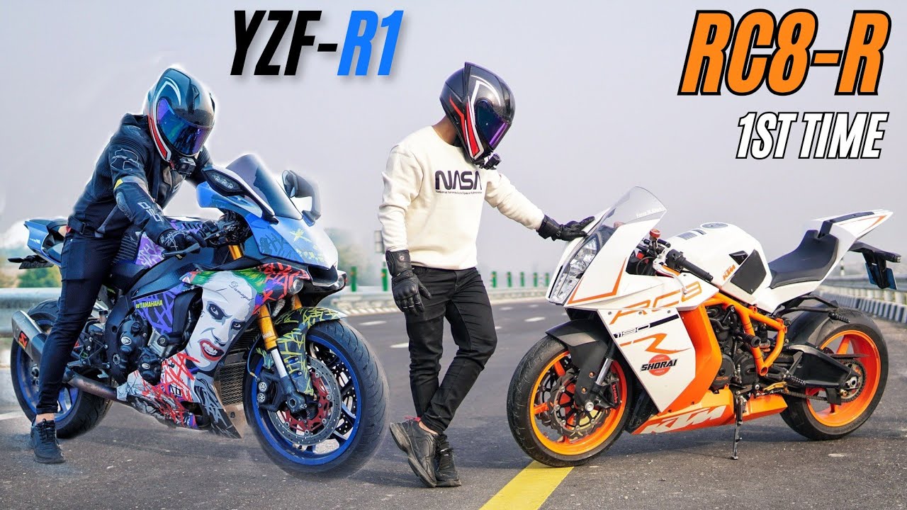 KTM RC8-R VS YAMAHA YZF-R1 | Insane 1st Gear Top Speed | 1st Time on YouTube!!