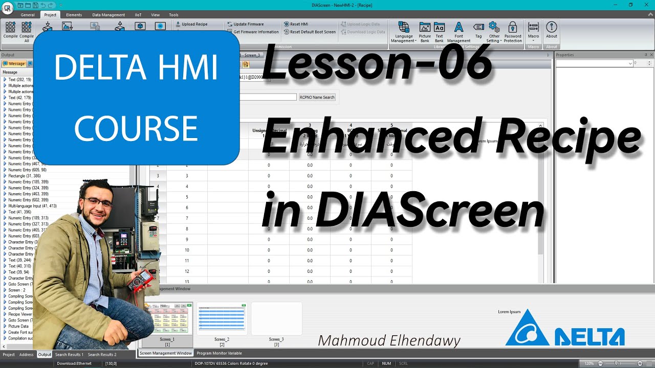 06- DELTA HMI DIAScreen Enhanced Recipe 3