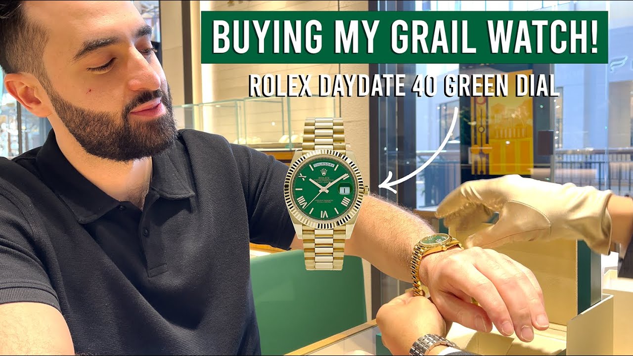 Ритейл-терапия: как получить редкую модель Rolex Day-Date 40 с зелёным циферблатом