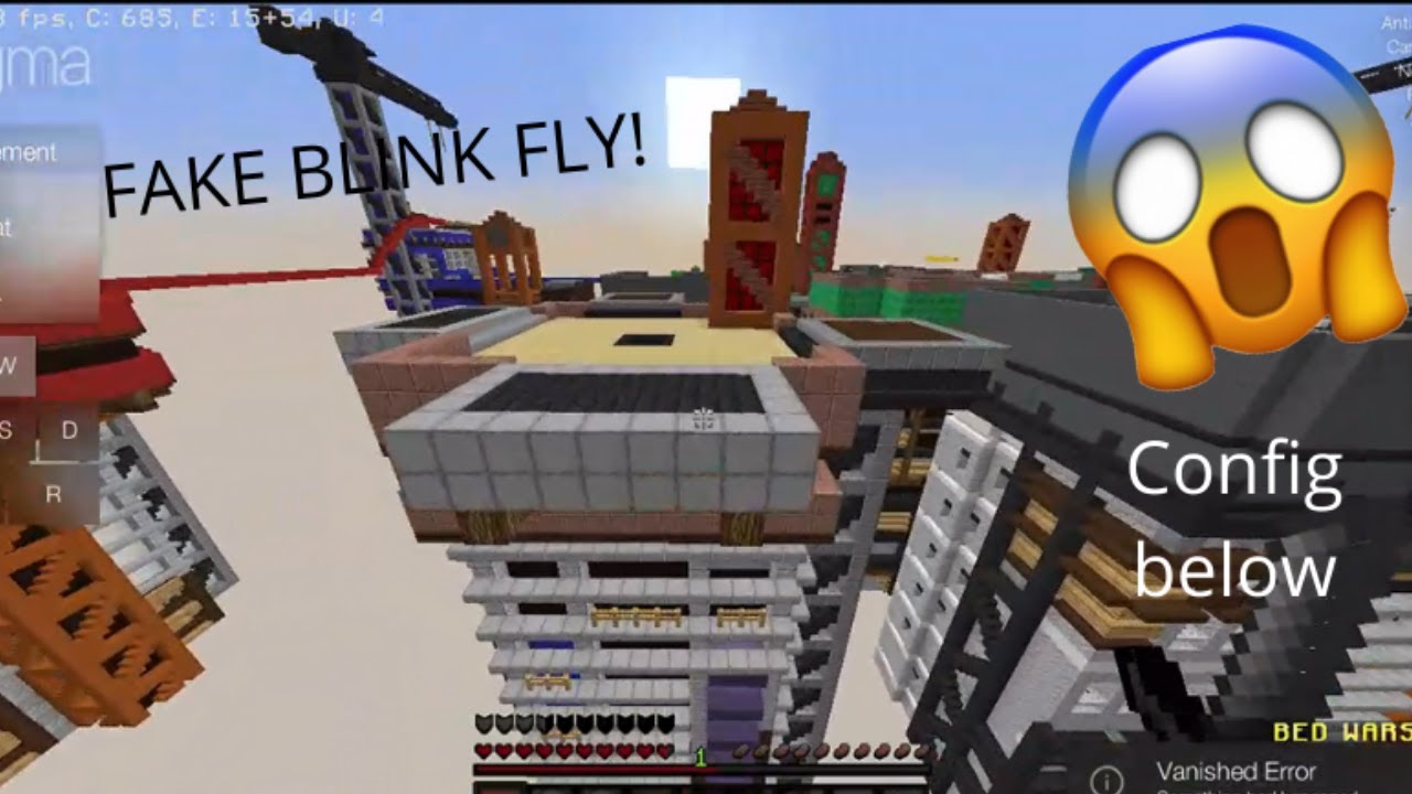 Hacking on hypixel fake blink fly longjump with fly *really good and fast*