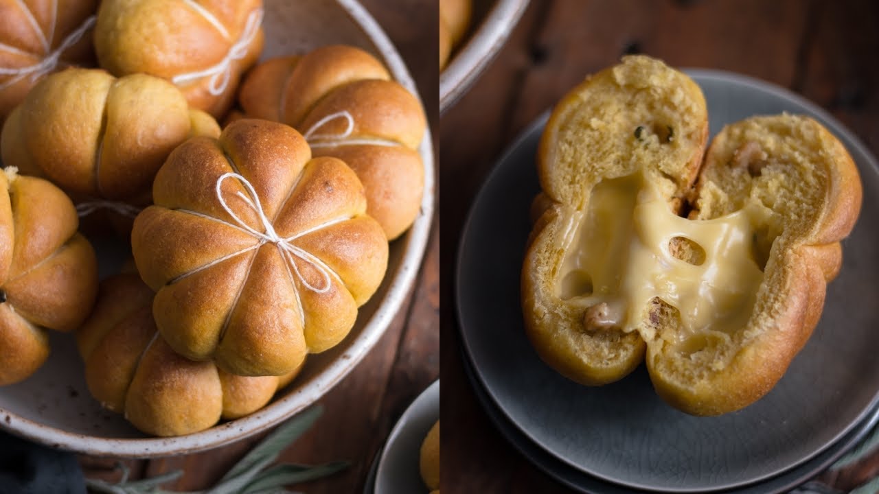 Briochettes salées à la citrouille (fourrées PST et fauxmage) | L'Herboriste