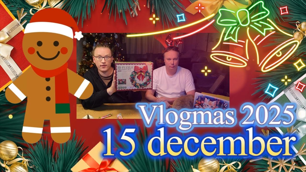 Mike's Creatieve Wereld | Vlogmas 2025 | Dag 15 we gaan een kerstkrans maken en staan op een markt
