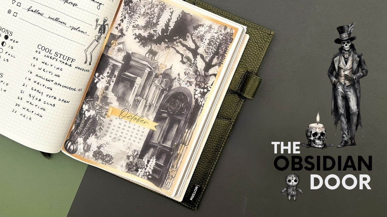 The Obsidian Door ⚜️ October 2024 Plan With Me 💀 Sterling Ink Common Planner