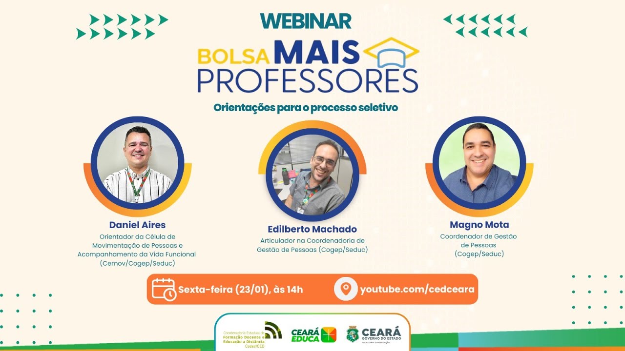 Webinar Seleção da Bolsa Mais Professores