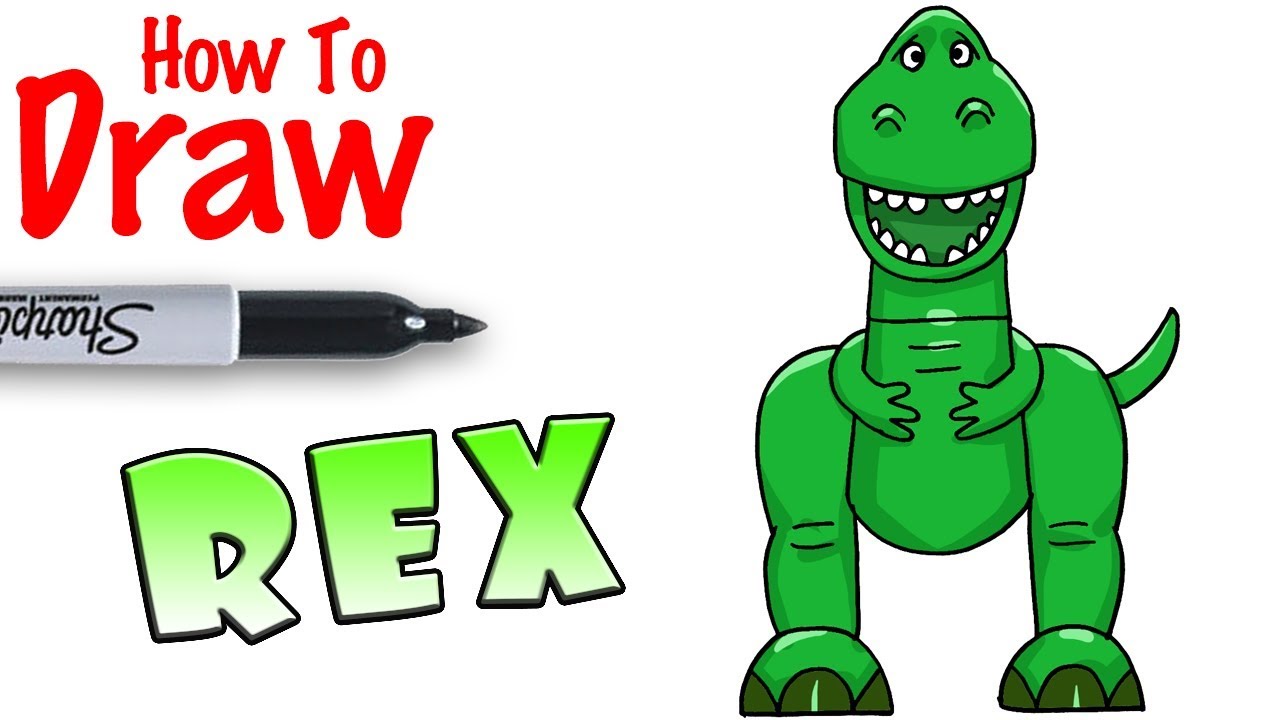 How to Draw Rex from Toy Story