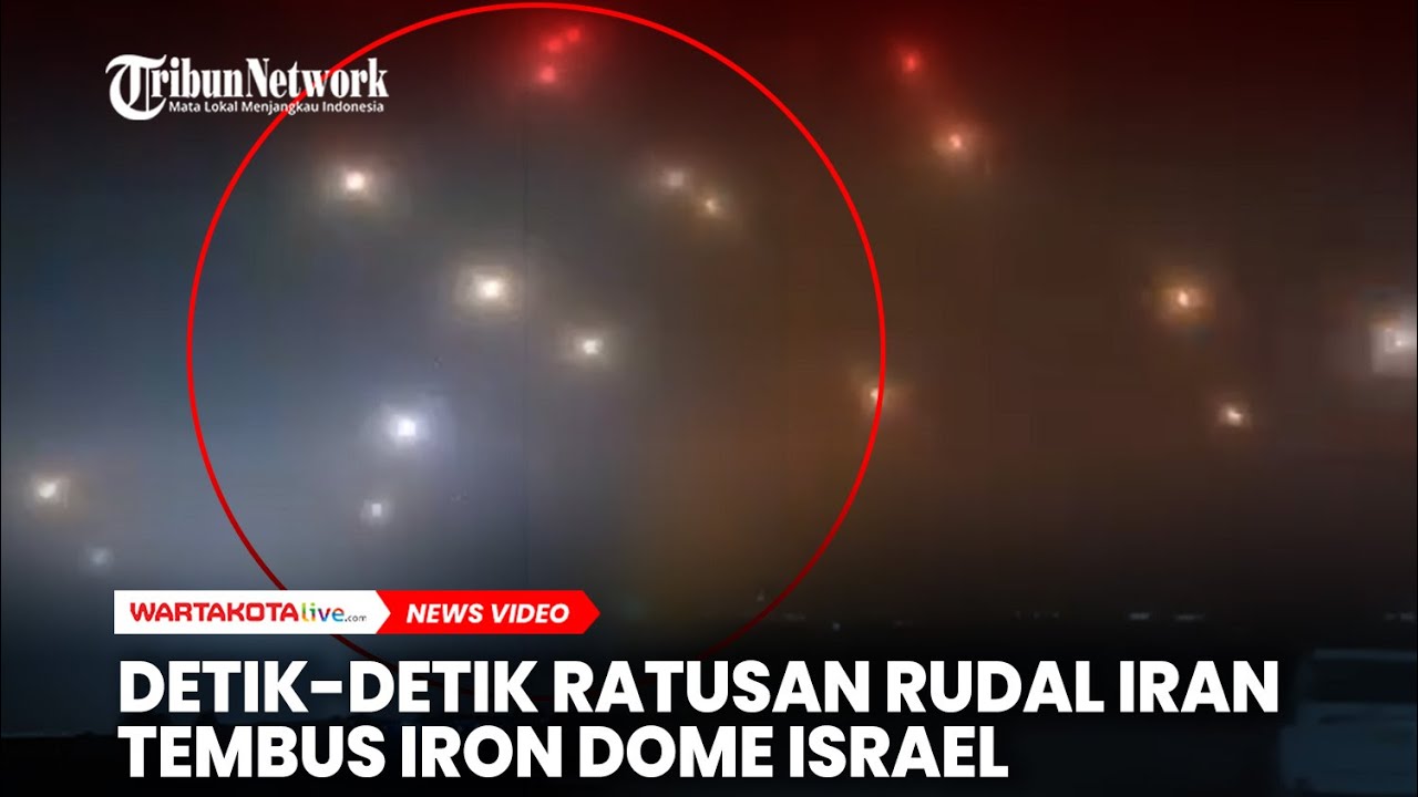DIMULAI! Detik-Detik Ratusan Rudal Iran Tembus Iron Dome Israel