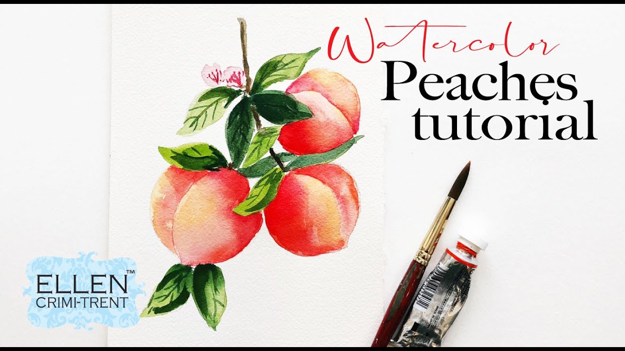 Watercolor Tutorial-Peaches- Step by Step tutorial
