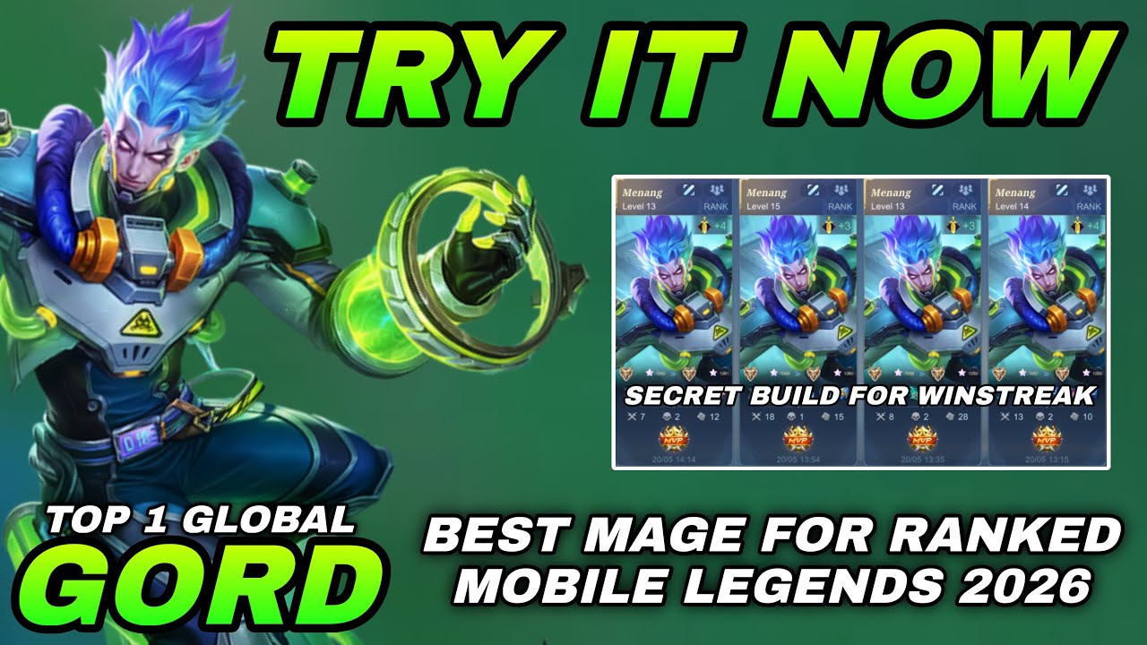 ГОРД &mdash; ЛУЧШИЙ МАГ ДЛЯ РАНГОВОГО ПРОДВИЖЕНИЯ В MOBILE LEGENDS 2026!! ЛУЧШАЯ СБОРКА И ЭМБЛЕМА ГОРДА...