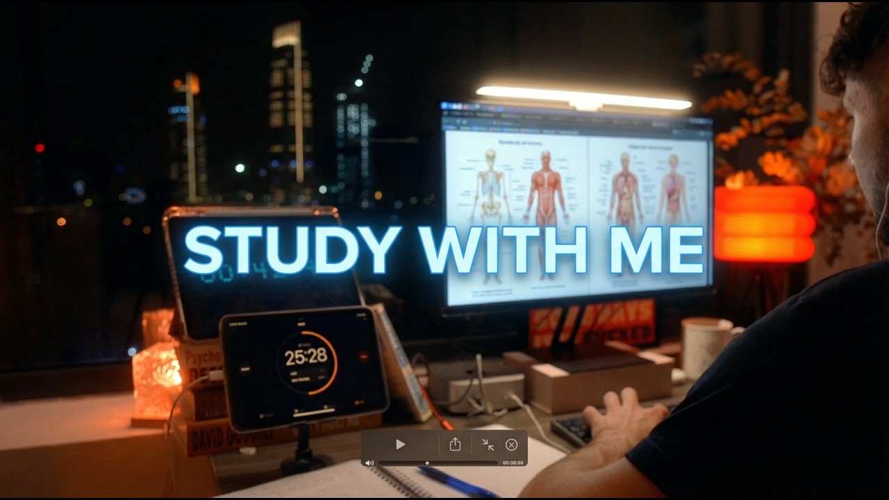 1-Hour Study With Me - Pomodoro, Medical Student, Hyperfocus