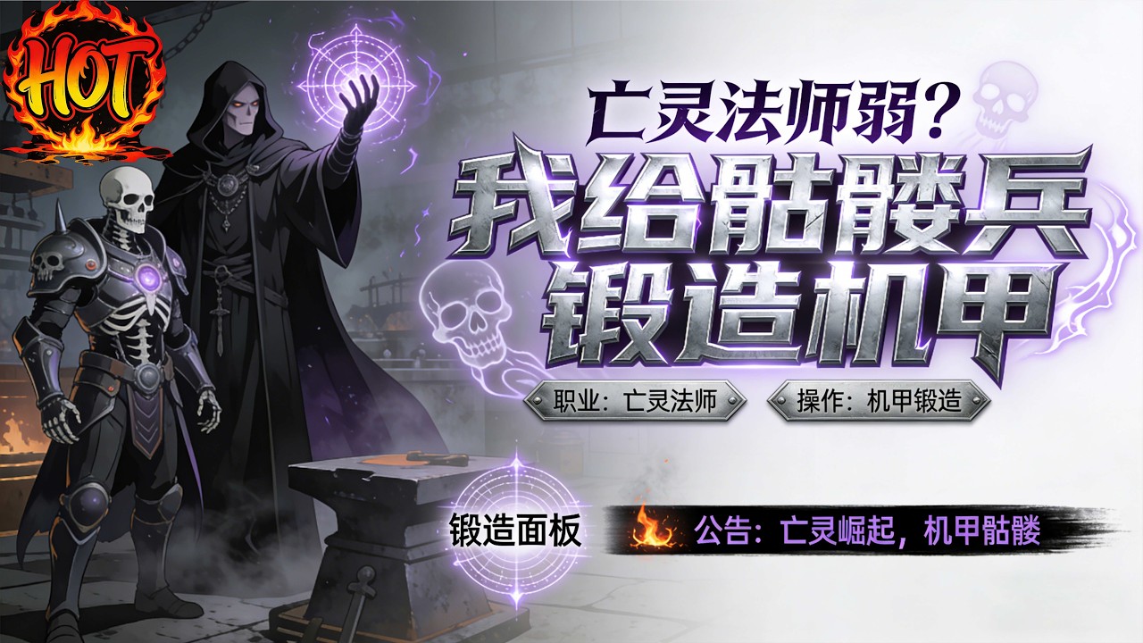 ✨【强推】《亡灵法师弱？我给骷髅兵锻造机甲》第1~60集丨曾被轻视的亡灵法师孟天，意外觉醒雷霆机甲骷髅，在学院大比中逆袭夺冠#穿越 #末世 #异能 ##动态漫画# 漫野推文
