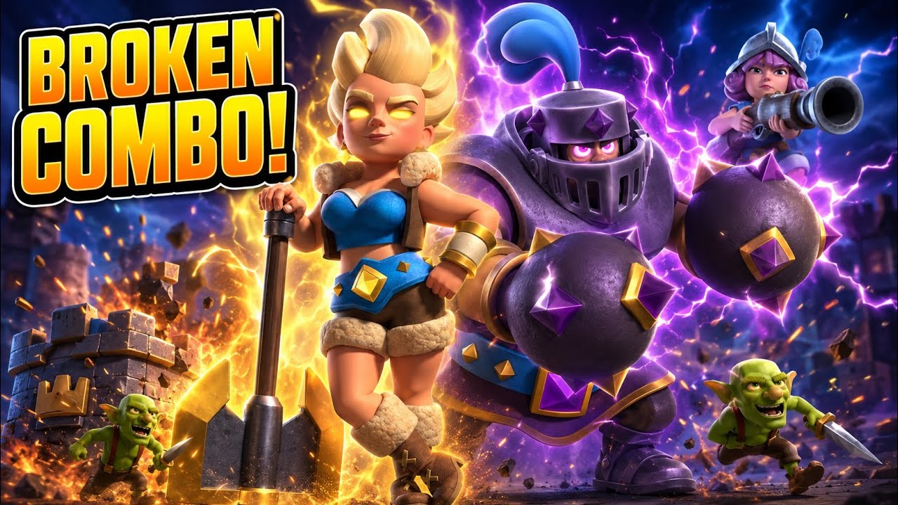 Герой Валькирия делает EVO Mega Knight Bait Unfair!