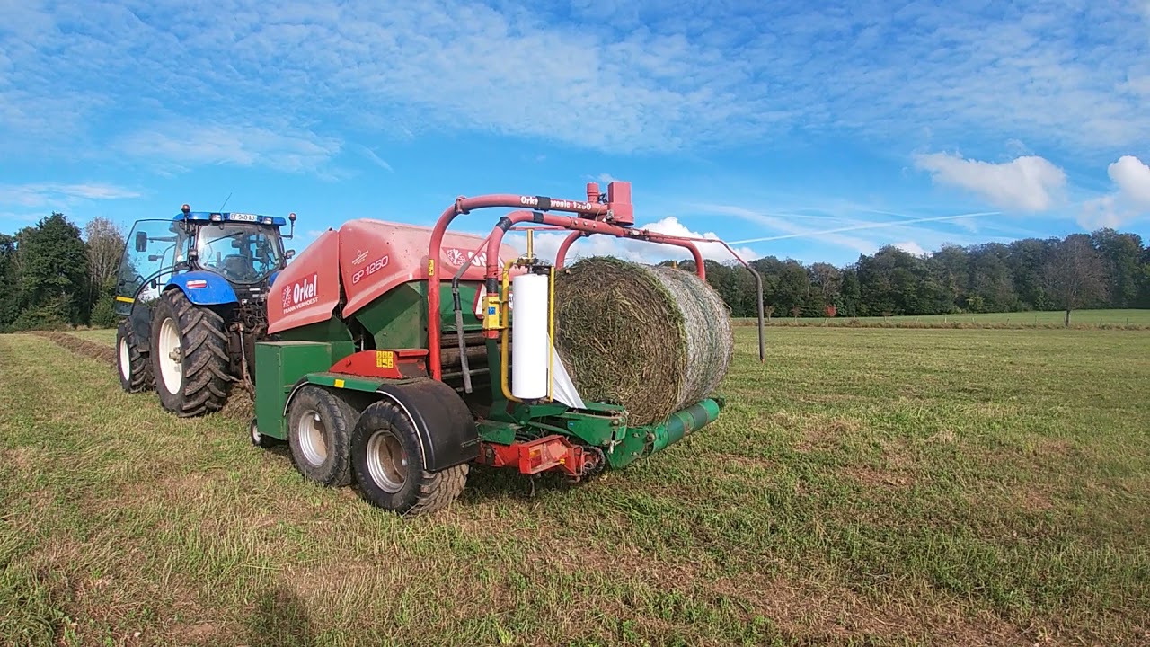 enrubannage de sorgho avec un combi Orkel GP1260