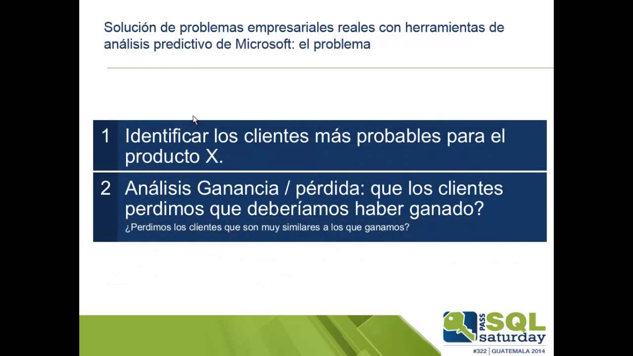 Introduccion al analisis predictivo con SQL Server