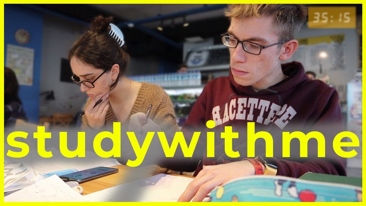 STUDY / WORK WITH ME at the CAFE 50 MINUTES (coffee shop ambience)