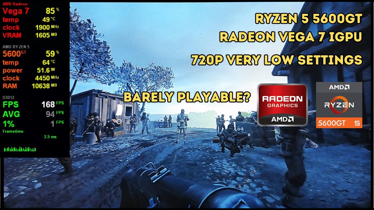 Call of Duty Vanguard Benchmark | Ryzen 5 5600GT Vega 7 iGPU | No GPU Low-End PC Test