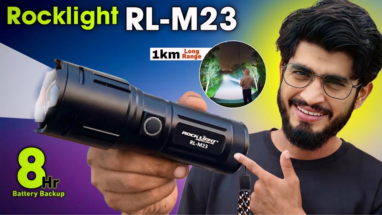 New Powerful Torch Rock Light RL-M23 || Best Rechargeable Torch In India