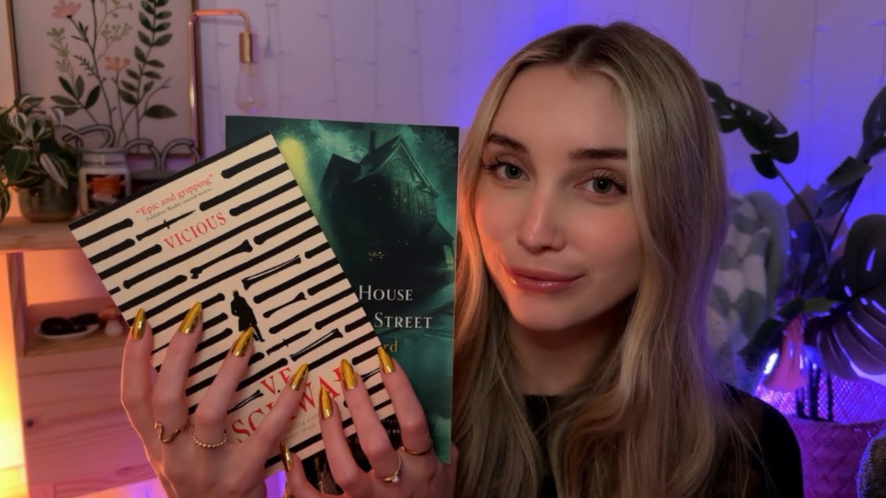 ASMR Balancing My Bookshelves for November (whispers, book triggers)