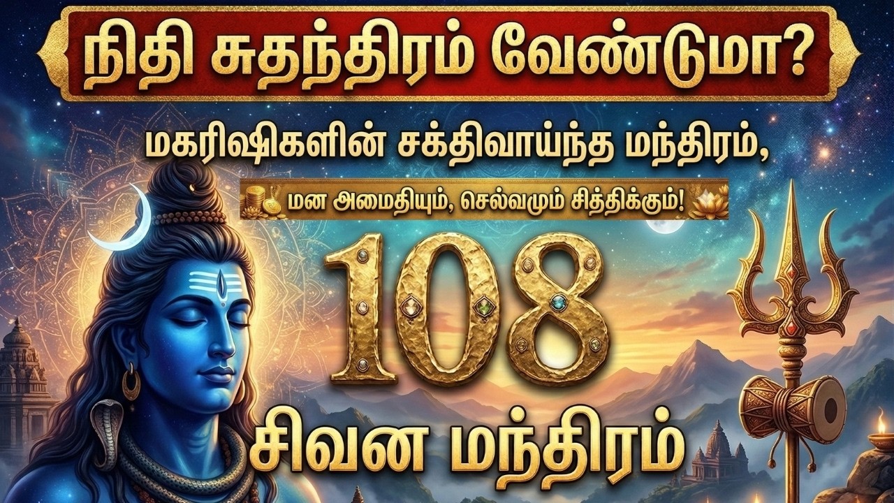 கடன் தீர வேண்டுமா?|108 சிவ மந்திரம்|அதிர்ஷ்டம் திறக்கும்!|ஓம் நமசிவாய|Shivan|Shiva|SHIVAN MANTRAM