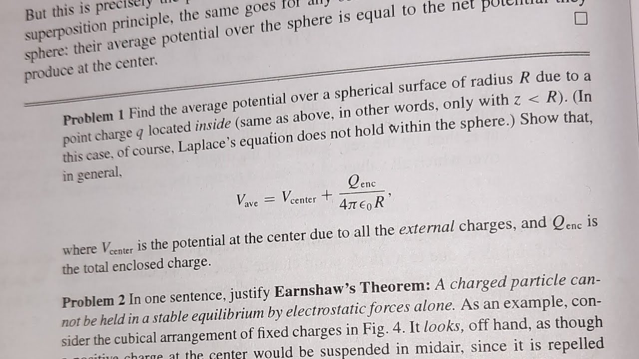Griffiths Electrodynamics 3.1 Problem Solution