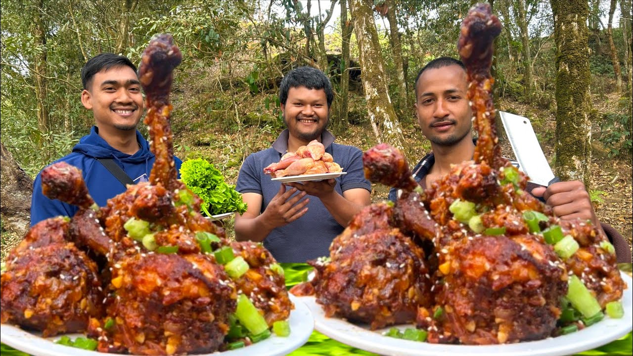 Hot & Spicy Schezwan Chicken Lollipop Snack | iong i Cooking 