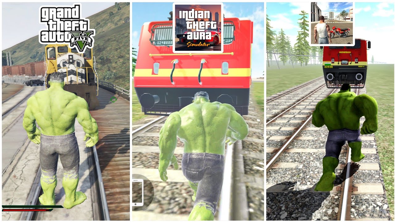 HULK STOP THE TRAIN In All INDIAN GTA GAMES 😱