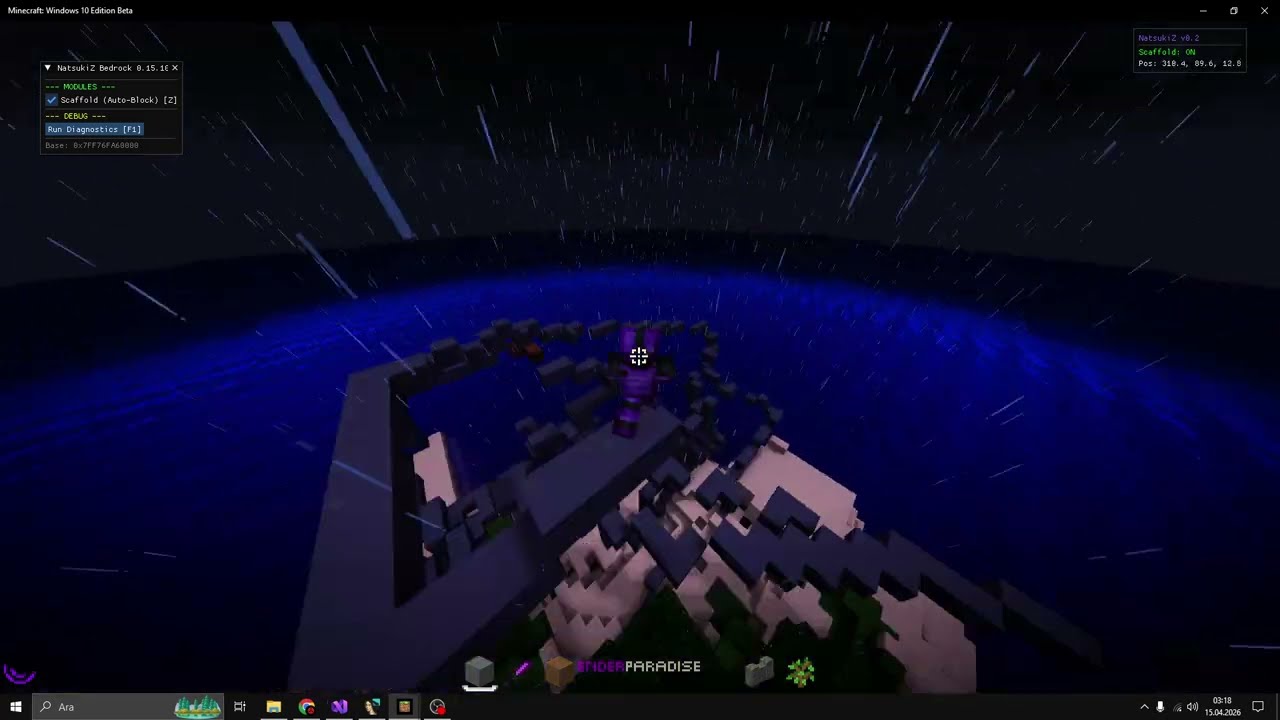 MCPE 0.15.10 PC &ndash; NatsukiZ Scaffold Hack (Devlog #1)