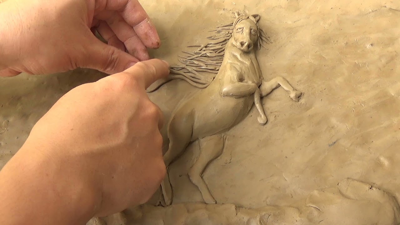 3D Wall Mural Art, Sculpting 3D Horse Picture