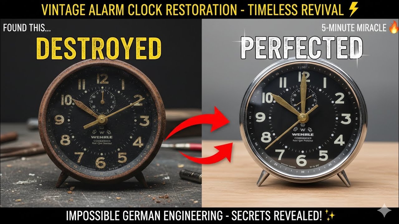 Restoring a Rare 1950s German Alarm Clock - Extreme Transformation ⏰✨