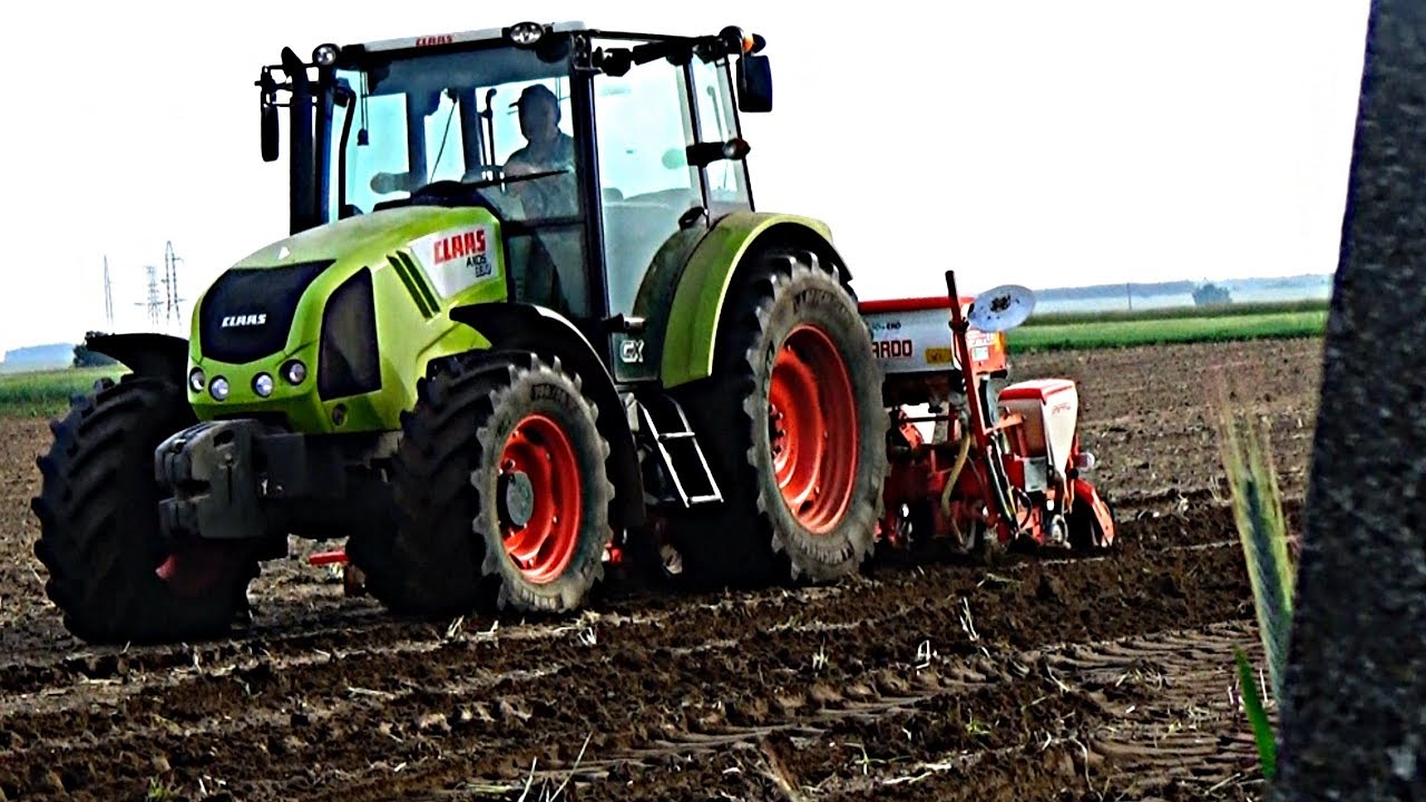Siew Kukurydzy 2018★Claas Axos 330★Gaspardo