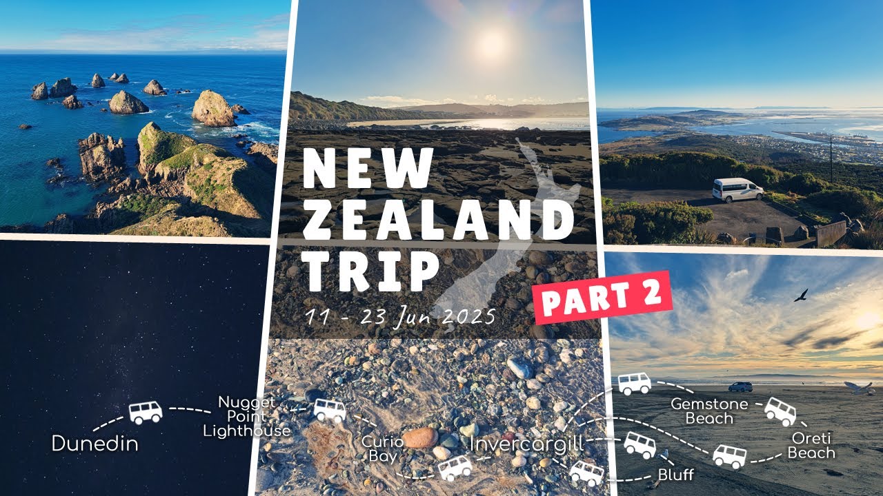 11D10N NZ Trip 2025 | Part 2 | Nugget Point, Curio Bay, Invercargill, Bluff, Oreti Beach, etc | Vlog