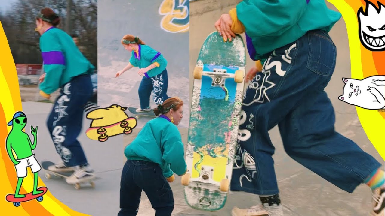 FULL DAY SKATE SESH - Tackling the Big Bowl  | my skate progress month 5