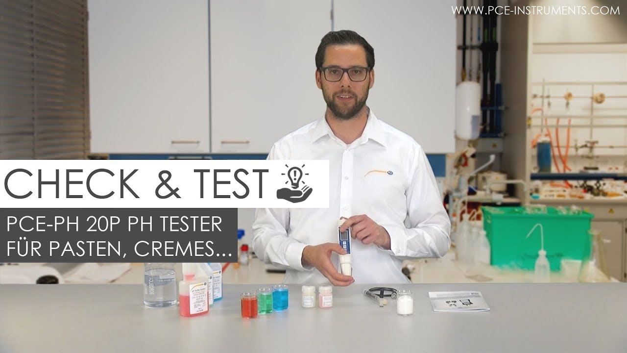 Das pH-Meter PCE-PH 20P misst den pH-Wert in Kosmetika