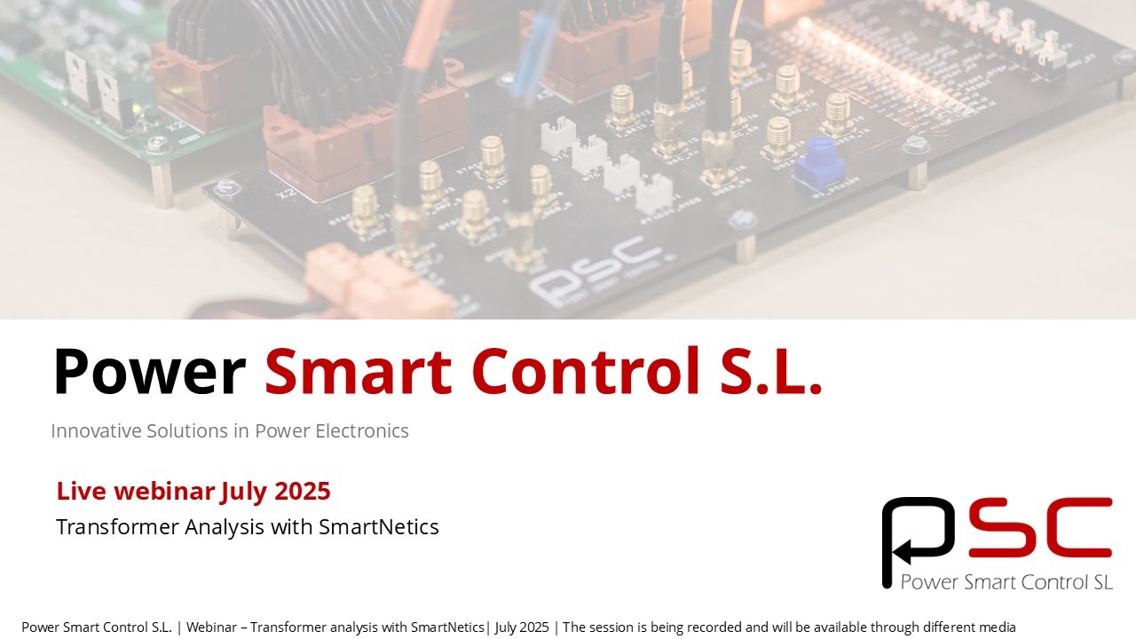Live webinar: Transformer Analysis with SmartNetics