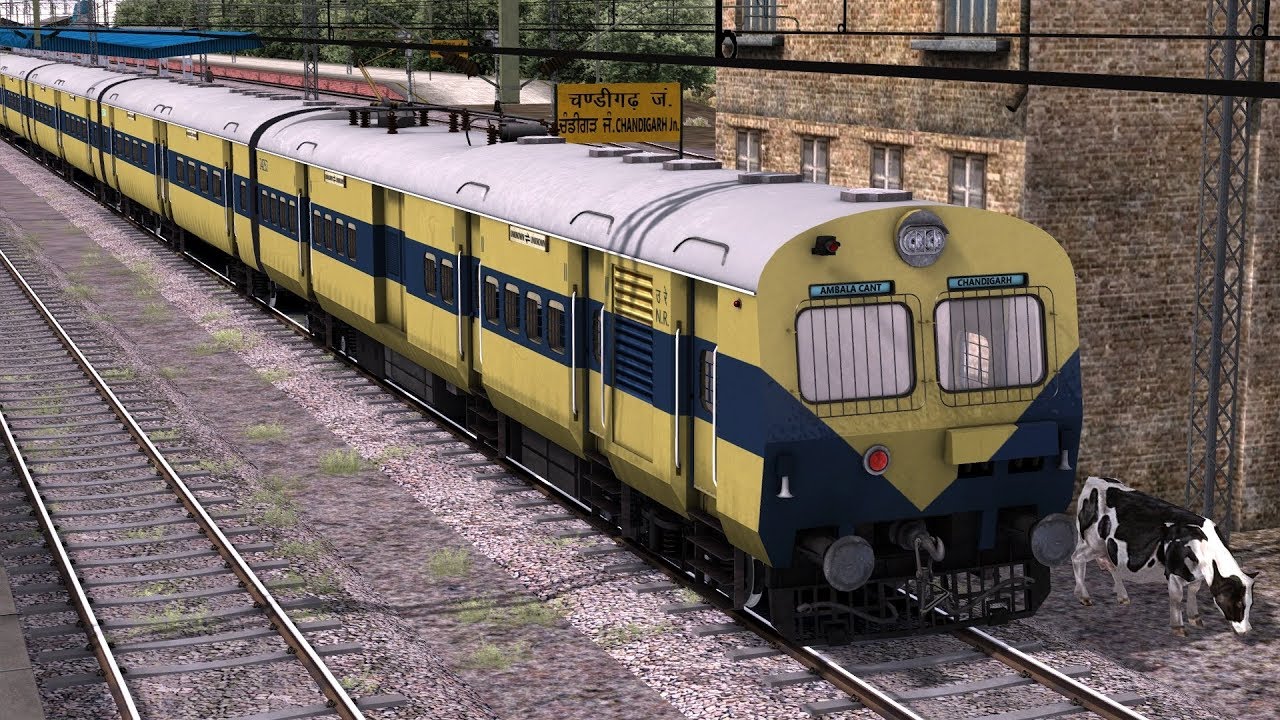 MEMU First Run | Chandigarh Jn to Ghaggar | in Train Simulator 2018