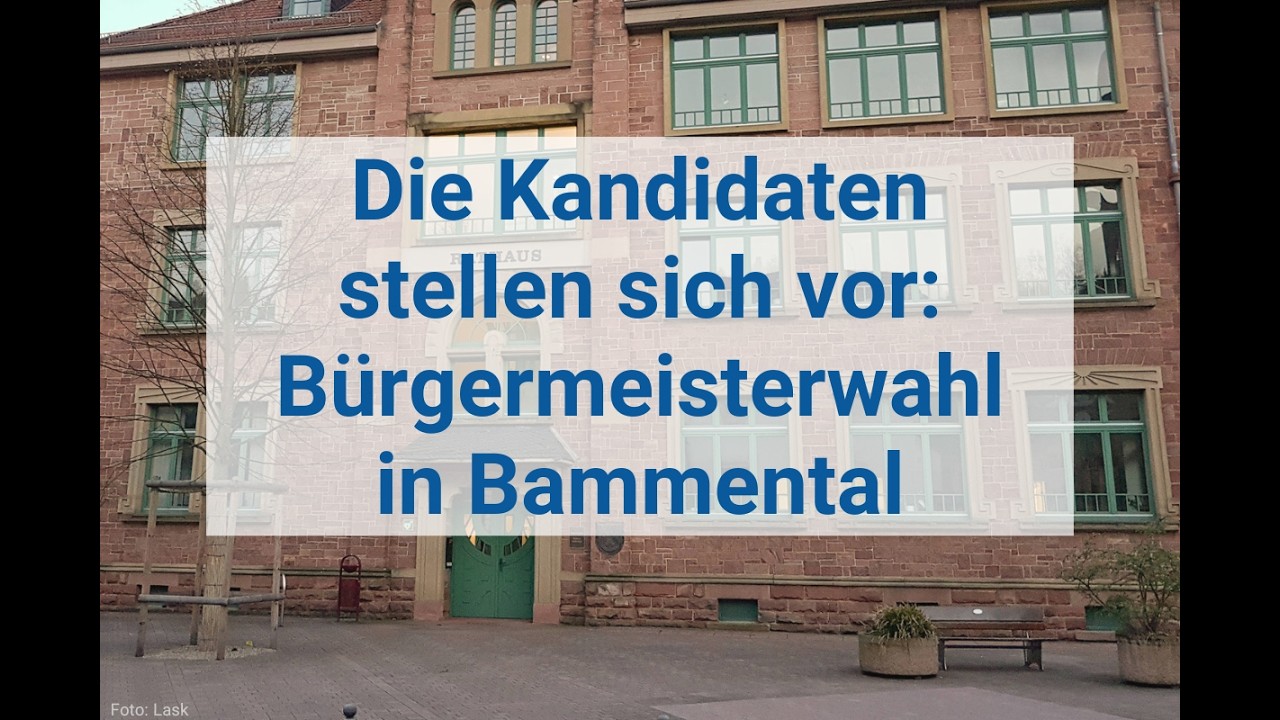 Bürgermeisterwahl Bammental: Benjamin Huwer stellt sich vor