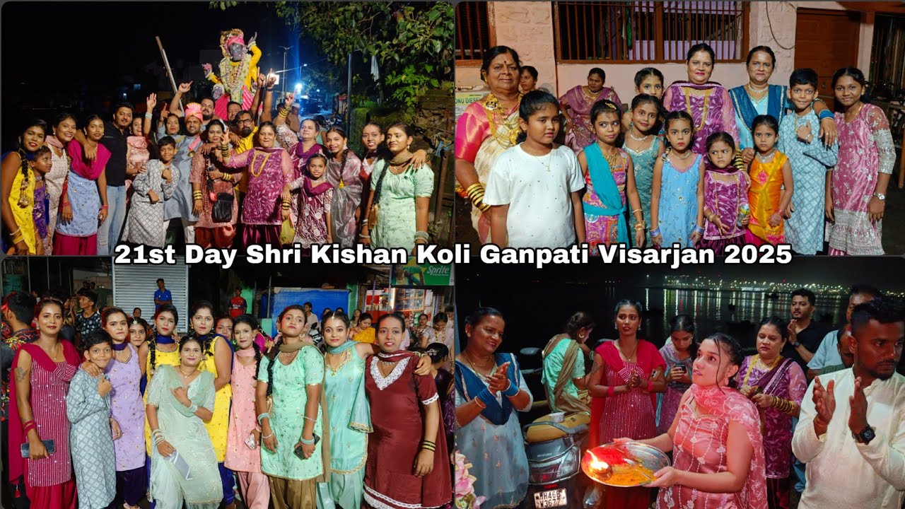 Kishan Koli 21st Day Ganpati Bappa Visarjan 2025 Mora Koliwada #mahadev #krishna #festival #dance 