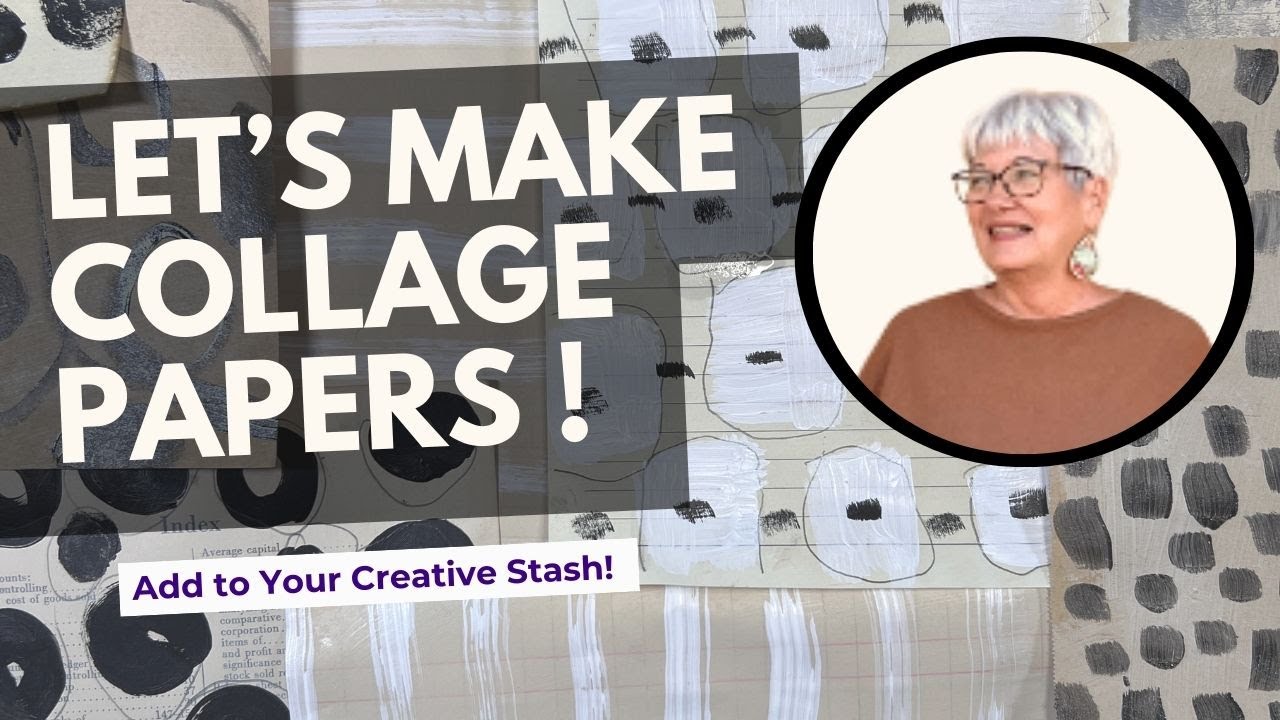 Make Your Own Neutral Collage Papers (Acrylic Wash + Mark Making Tutorial)