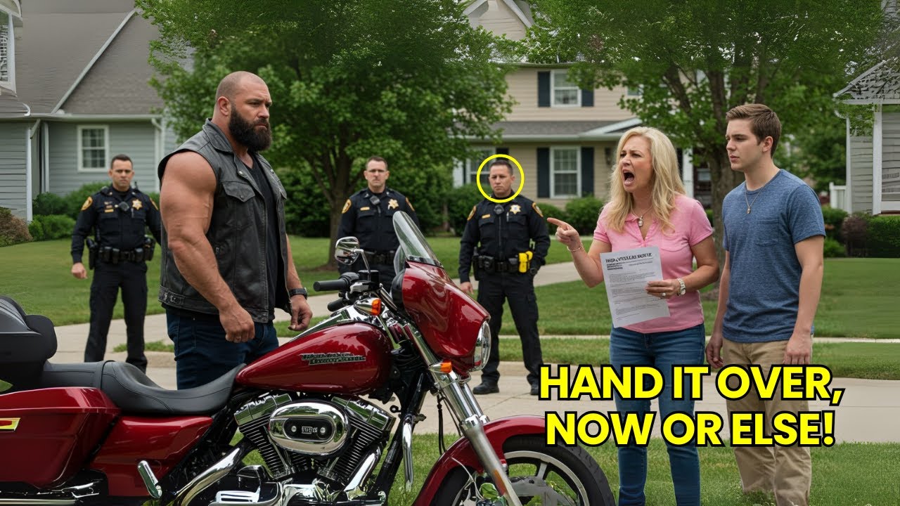 HOA ‘Karen’ Demanded My Harley for Her Son—But the Cops Took Her Side First!